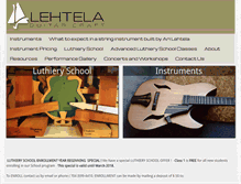 Tablet Screenshot of lehtelaguitarcraft.com